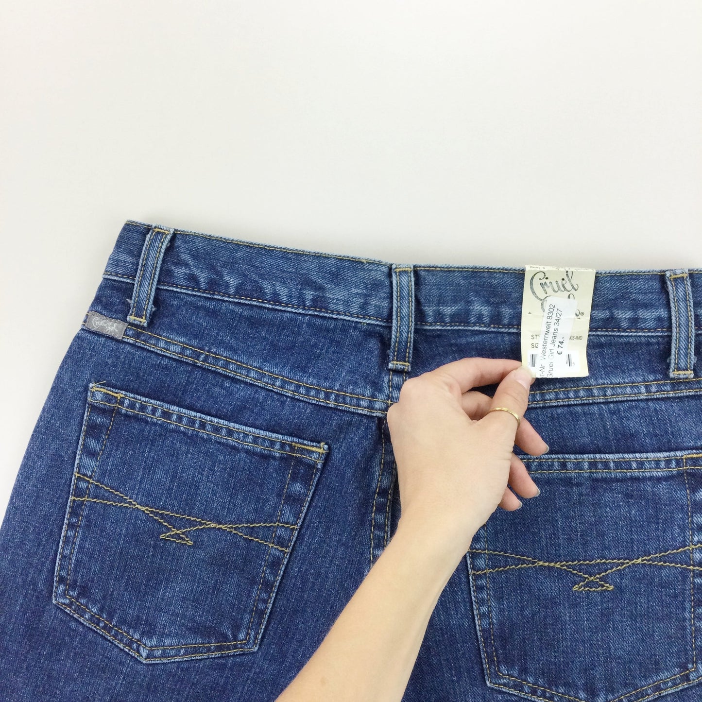 Cruel Girl Low Rise Slim Deadstock Jeans - W27 L32-CRUEL GIRL-olesstore-vintage-secondhand-shop-austria-österreich