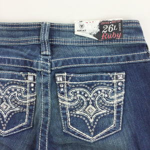 Ariat Ruby Deadstock 10012712 Denim Jeans - 26L-ARIAT-olesstore-vintage-secondhand-shop-austria-österreich