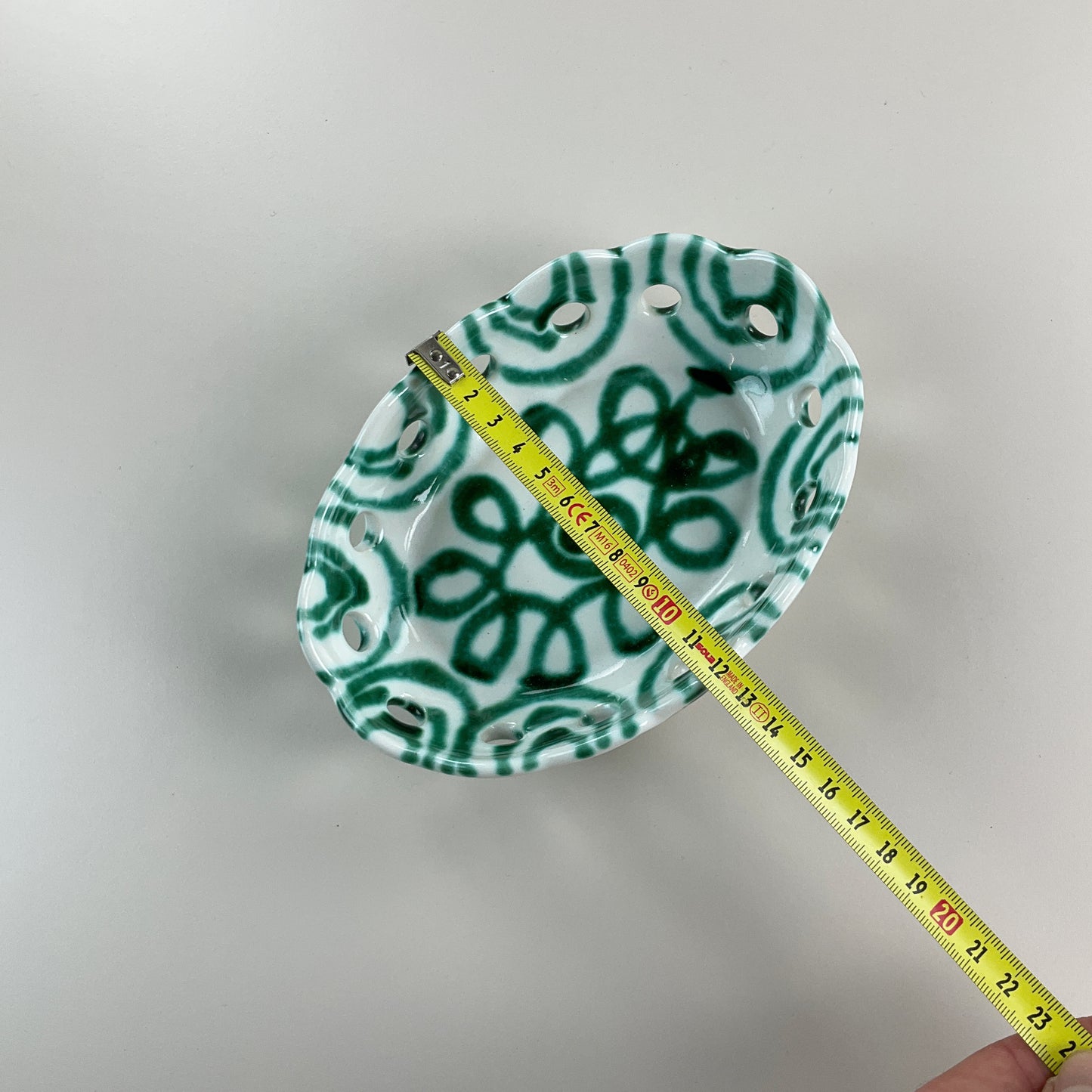 Gmundner Keramik Brot Schüssel Grüngeflammt 17,5cm-Gmundner Keramik-olesstore-vintage-secondhand-shop-austria-österreich