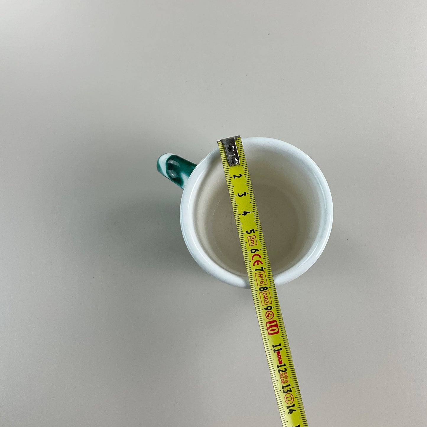 Gmundner Keramik Vintage Tasse Heferl Grüngeflammt Ø8cm-Gmundner Keramik-olesstore-vintage-secondhand-shop-austria-österreich