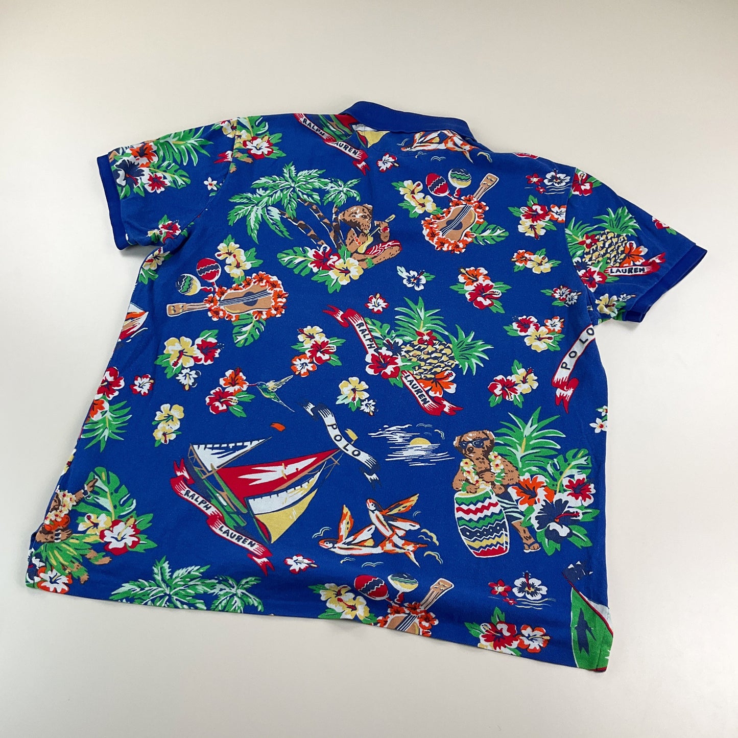 Ralph Lauren Sailing Hawaii Bear Polo Shirt - XL-RALPH LAUREN-olesstore-vintage-secondhand-shop-austria-österreich