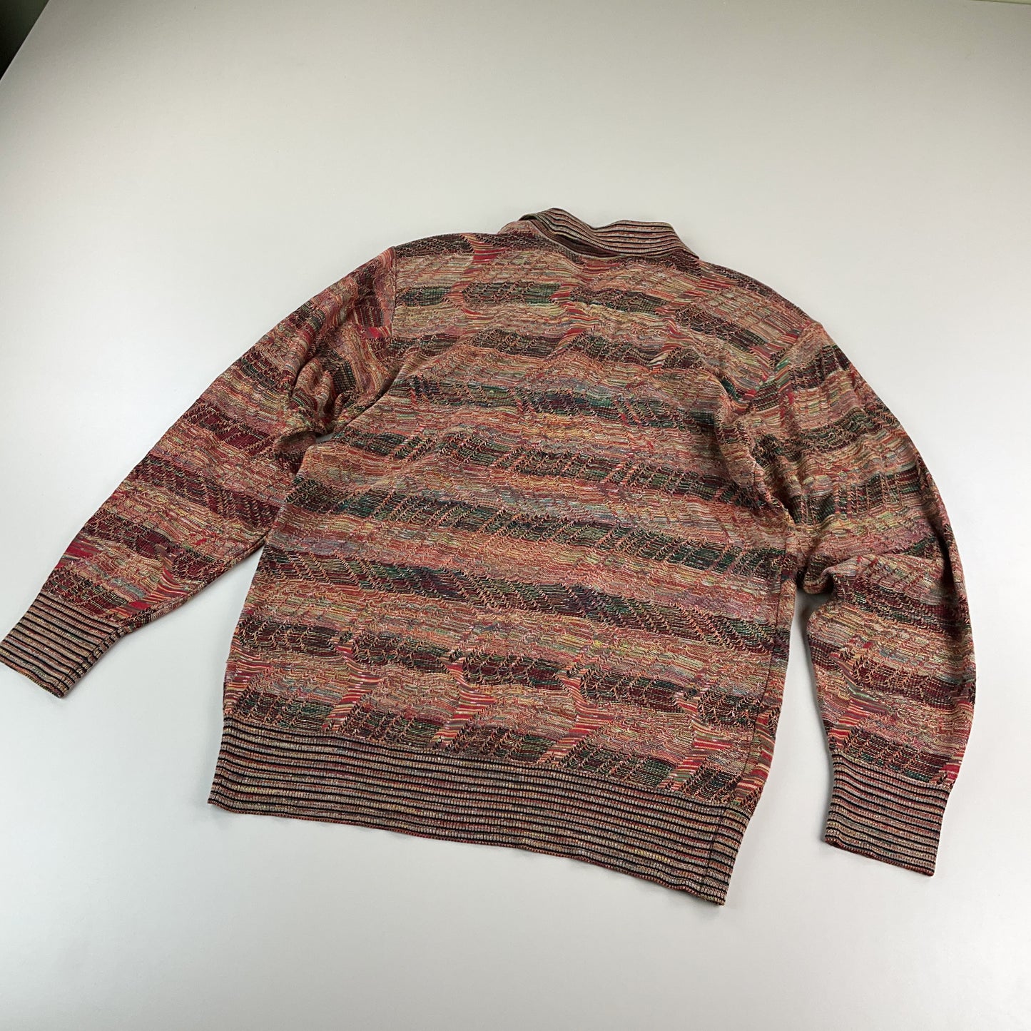 Missoni Colossal 90s Polo Button Up Sweatshirt - Large-MISSONI-olesstore-vintage-secondhand-shop-austria-österreich