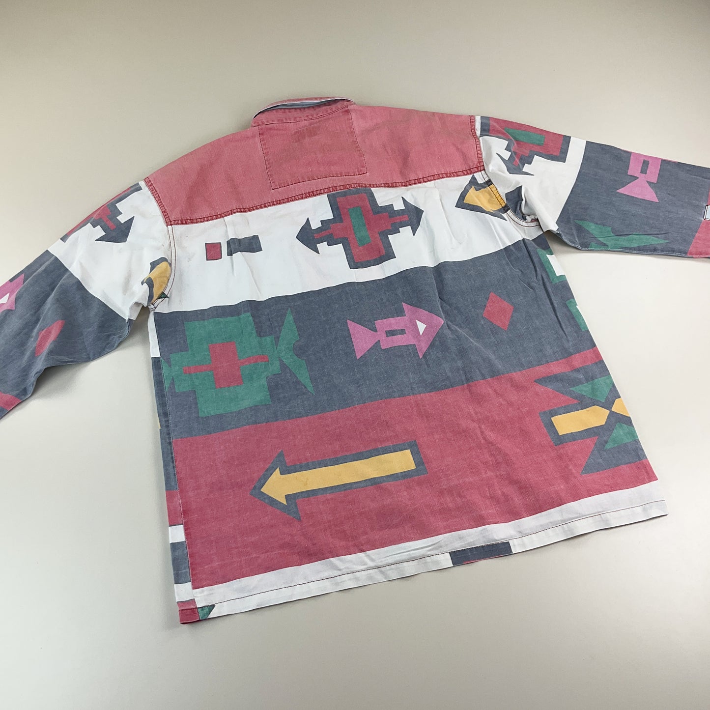 Arizona Jeans 90s Abstraktes Hemd - XL-Arizona Jeans-olesstore-vintage-secondhand-shop-austria-österreich