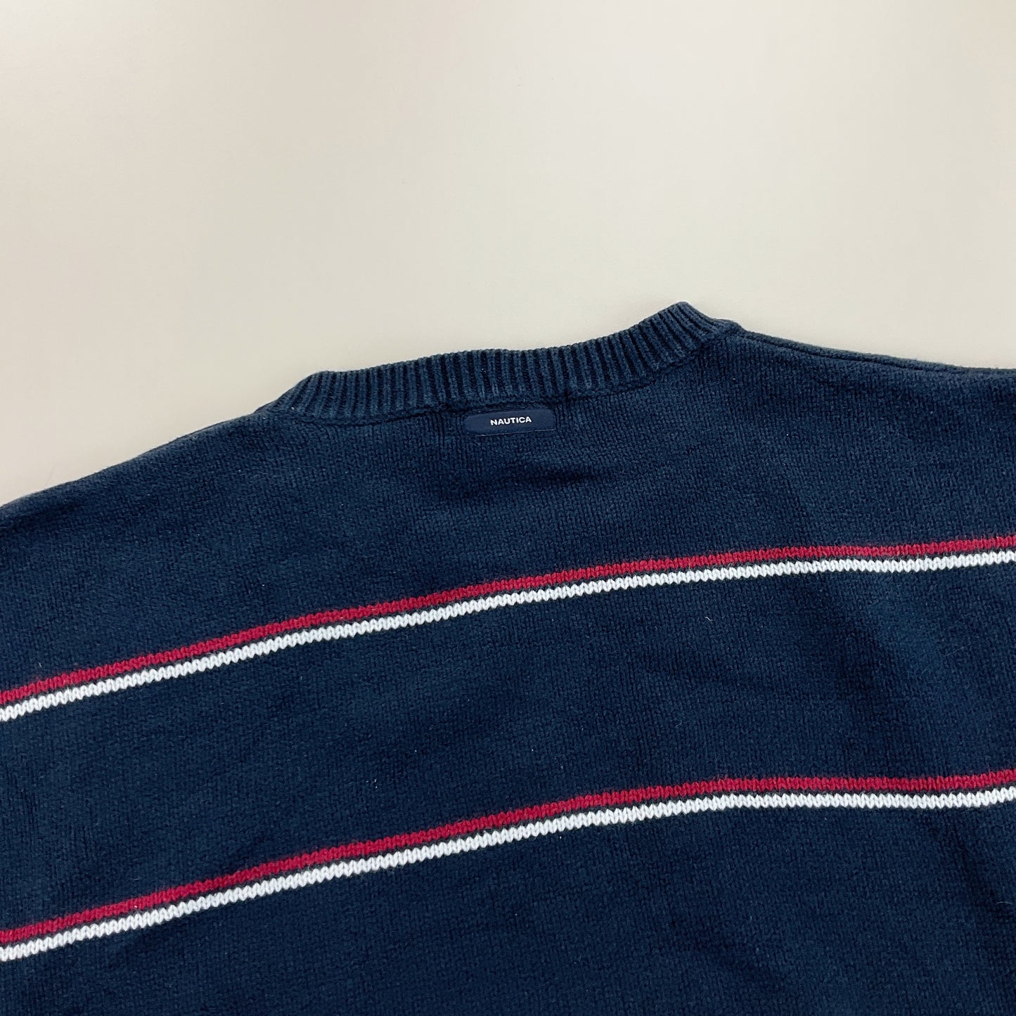 Nautica Striped Basic Sweatshirt - Medium-NAUTICA-olesstore-vintage-secondhand-shop-austria-österreich