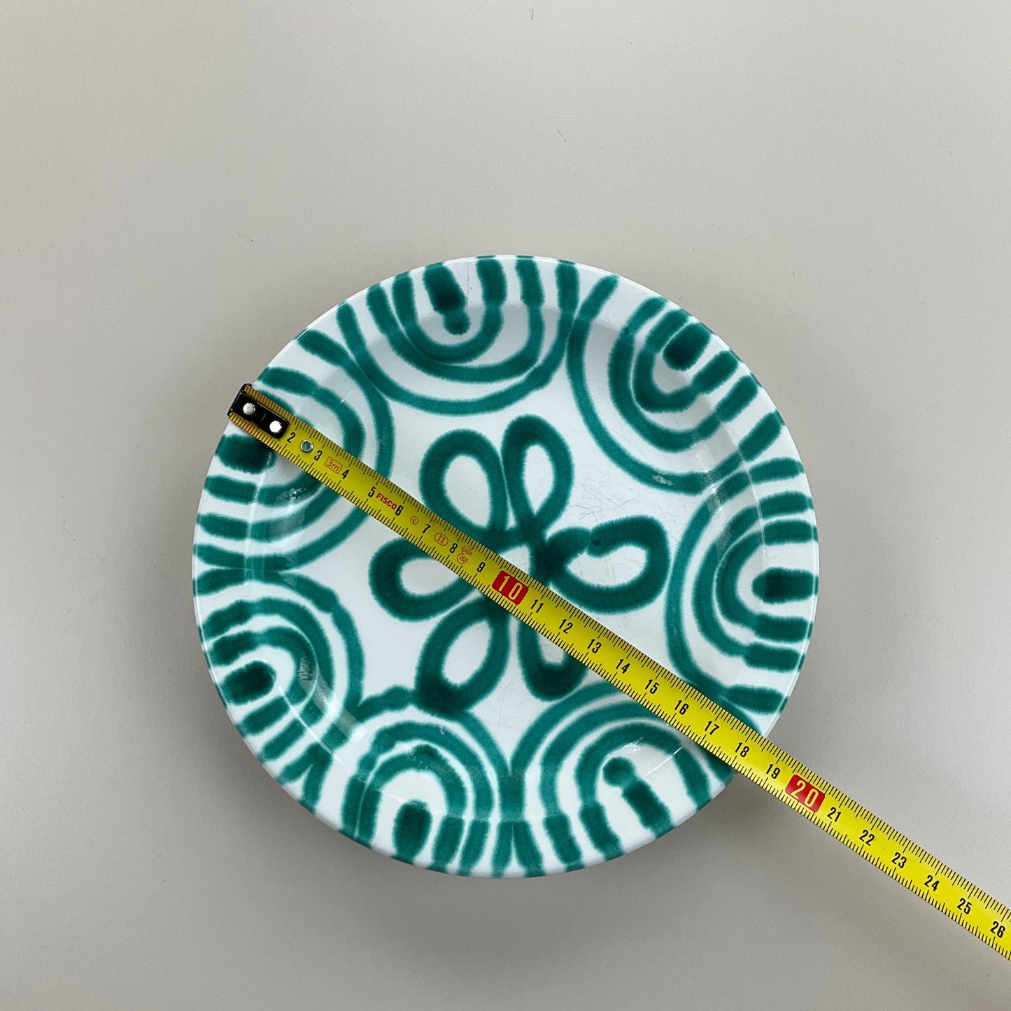 Gmundner Keramik Teller Grüngeflammt Ø18 cm-Gmundner Keramik-olesstore-vintage-secondhand-shop-austria-österreich