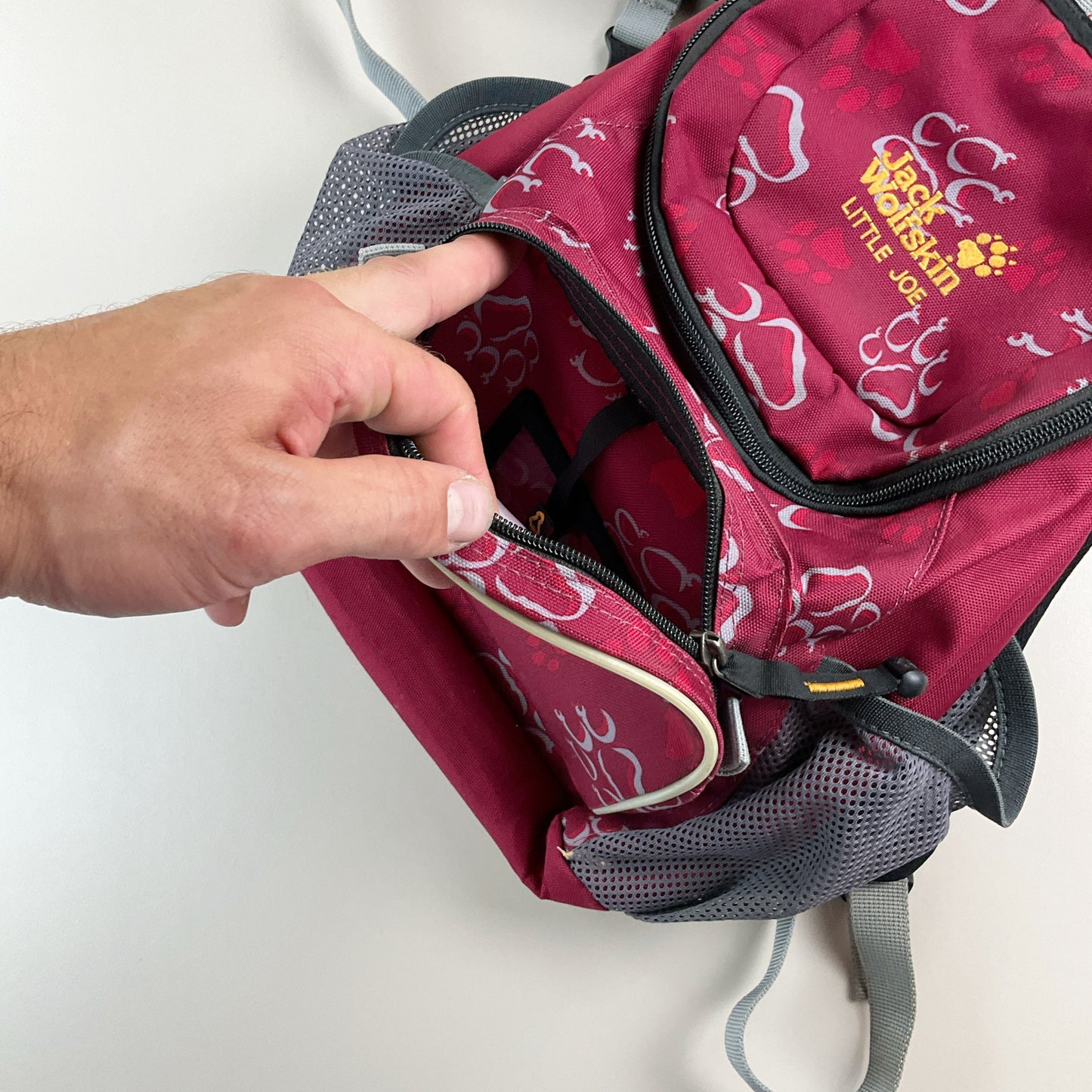 Jack Wolfskin Little Joe Kinderrucksack Rot - Detailansicht