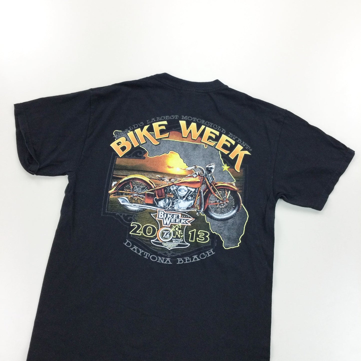 Daytona Bike Week 2013 T-Shirt - Medium-Hot Leathers-olesstore-vintage-secondhand-shop-austria-österreich
