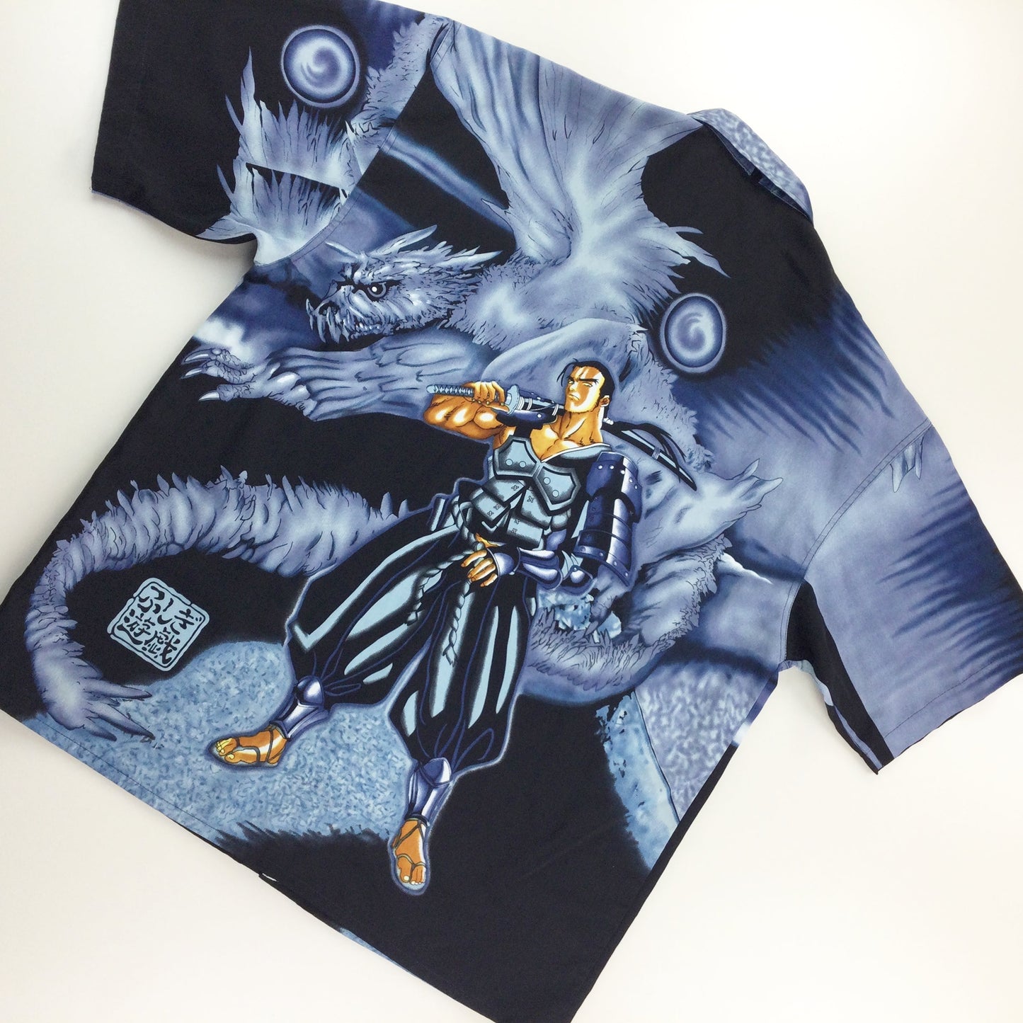 Samurai Graphic Shirt - XL-FEI YANG-olesstore-vintage-secondhand-shop-austria-österreich