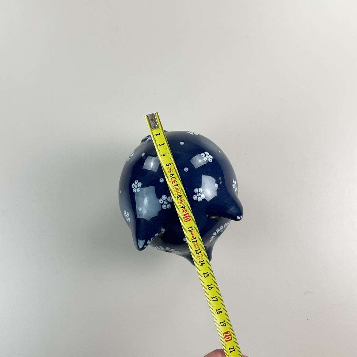 Gmundner Keramik Sparschwein Dirndl Blau-Gmundner Keramik-olesstore-vintage-secondhand-shop-austria-österreich