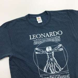 Leonardo Graphic T-Shirt - Large-FRUIT OF THE LOOM-olesstore-vintage-secondhand-shop-austria-österreich