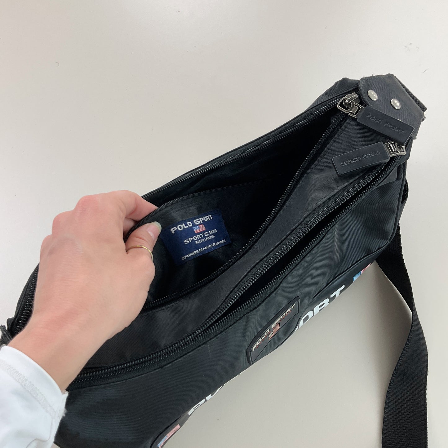 Ralph Lauren 90s Polo Sport Tasche-RALPH LAUREN-olesstore-vintage-secondhand-shop-austria-österreich