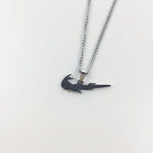 Load image into Gallery viewer, Nike Flames Swoosh Silver Necklace-olesstore-vintage-secondhand-shop-austria-österreich