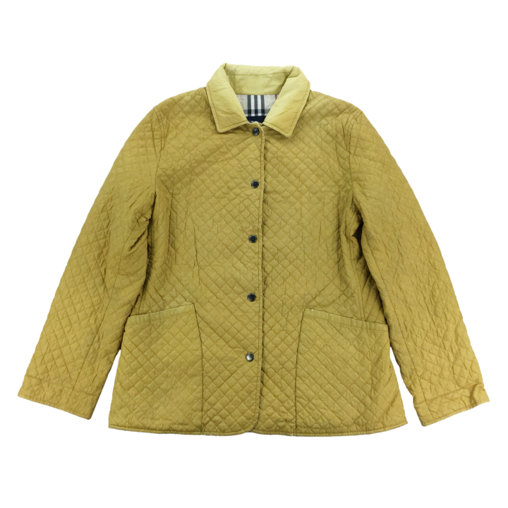 Burberry quilted shop jacket womens yellow