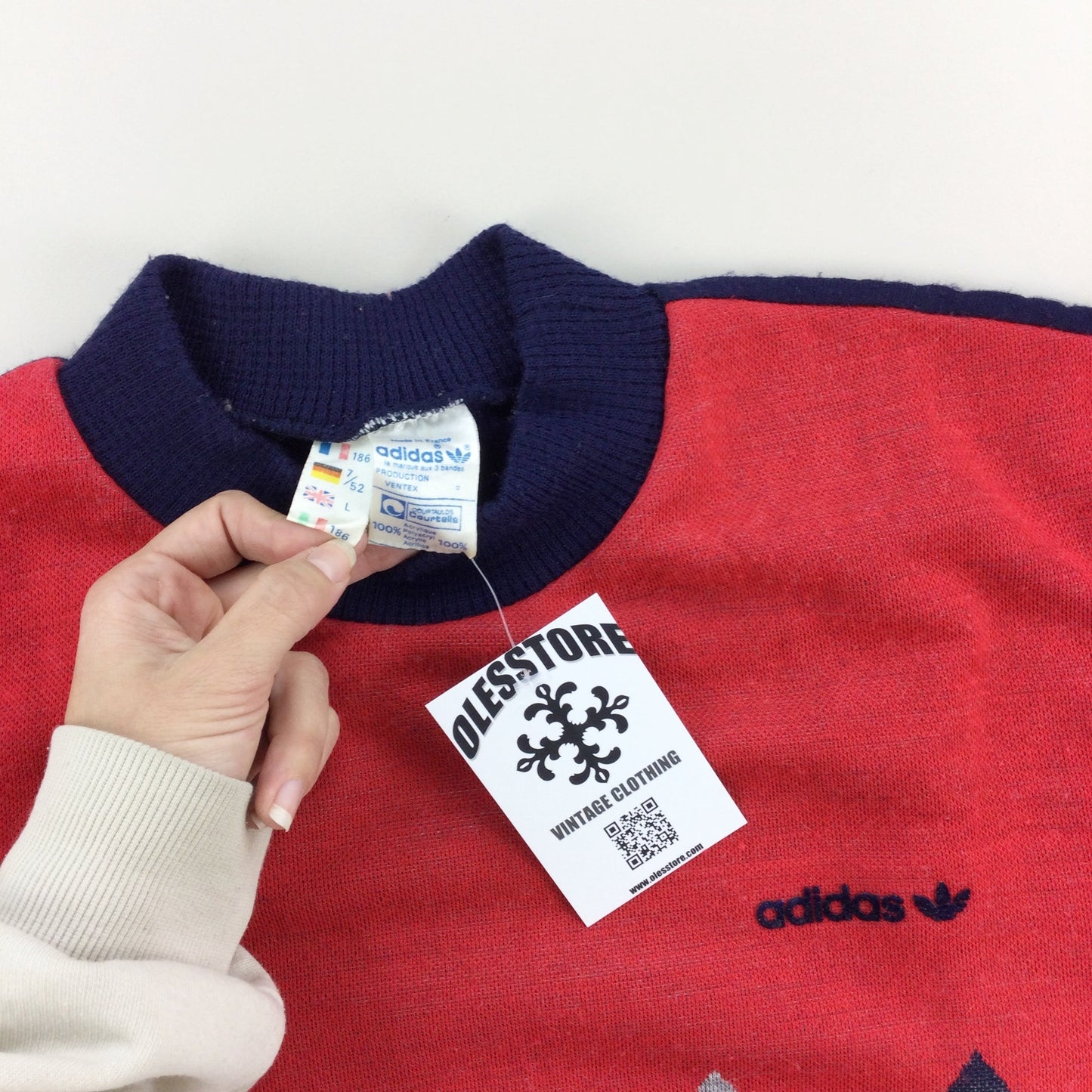 Adidas 70s Sweatshirt - Large-Adidas-olesstore-vintage-secondhand-shop-austria-österreich