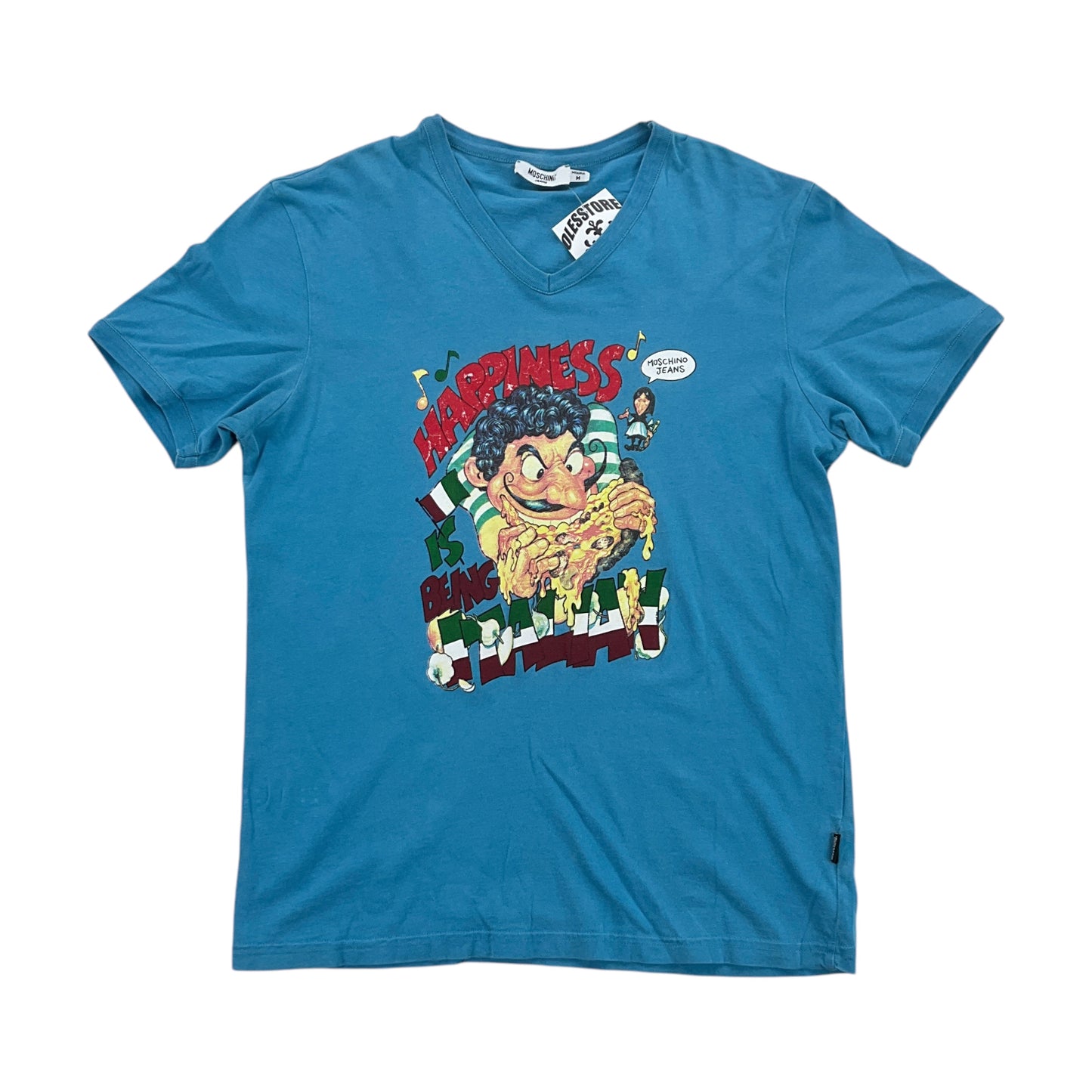 Moschino Jeans Y2K bedrucktes T-Shirt - Medium-MOSCHINO-olesstore-vintage-secondhand-shop-austria-österreich