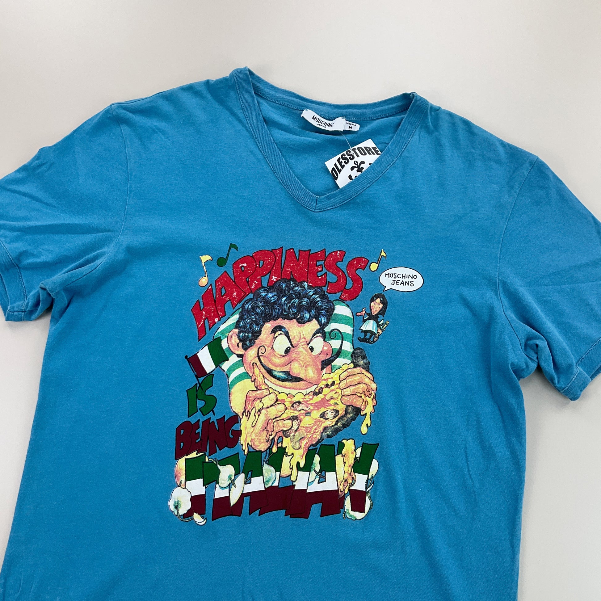 Moschino Jeans Y2K bedrucktes T-Shirt - Medium-MOSCHINO-olesstore-vintage-secondhand-shop-austria-österreich