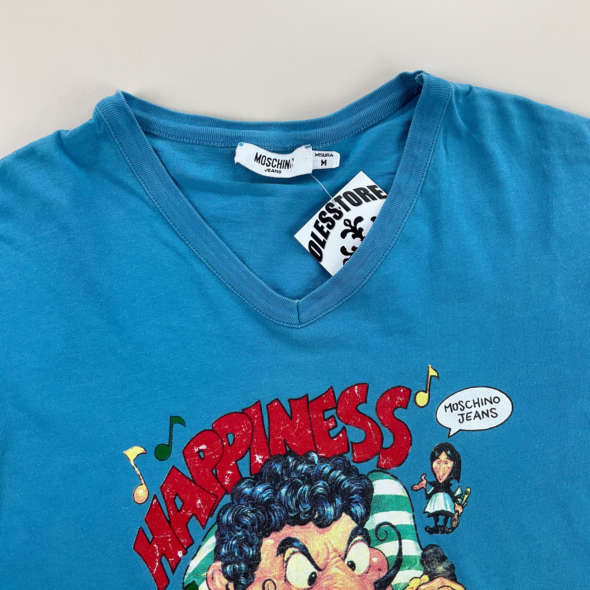 Moschino Jeans Y2K bedrucktes T-Shirt - Medium-MOSCHINO-olesstore-vintage-secondhand-shop-austria-österreich