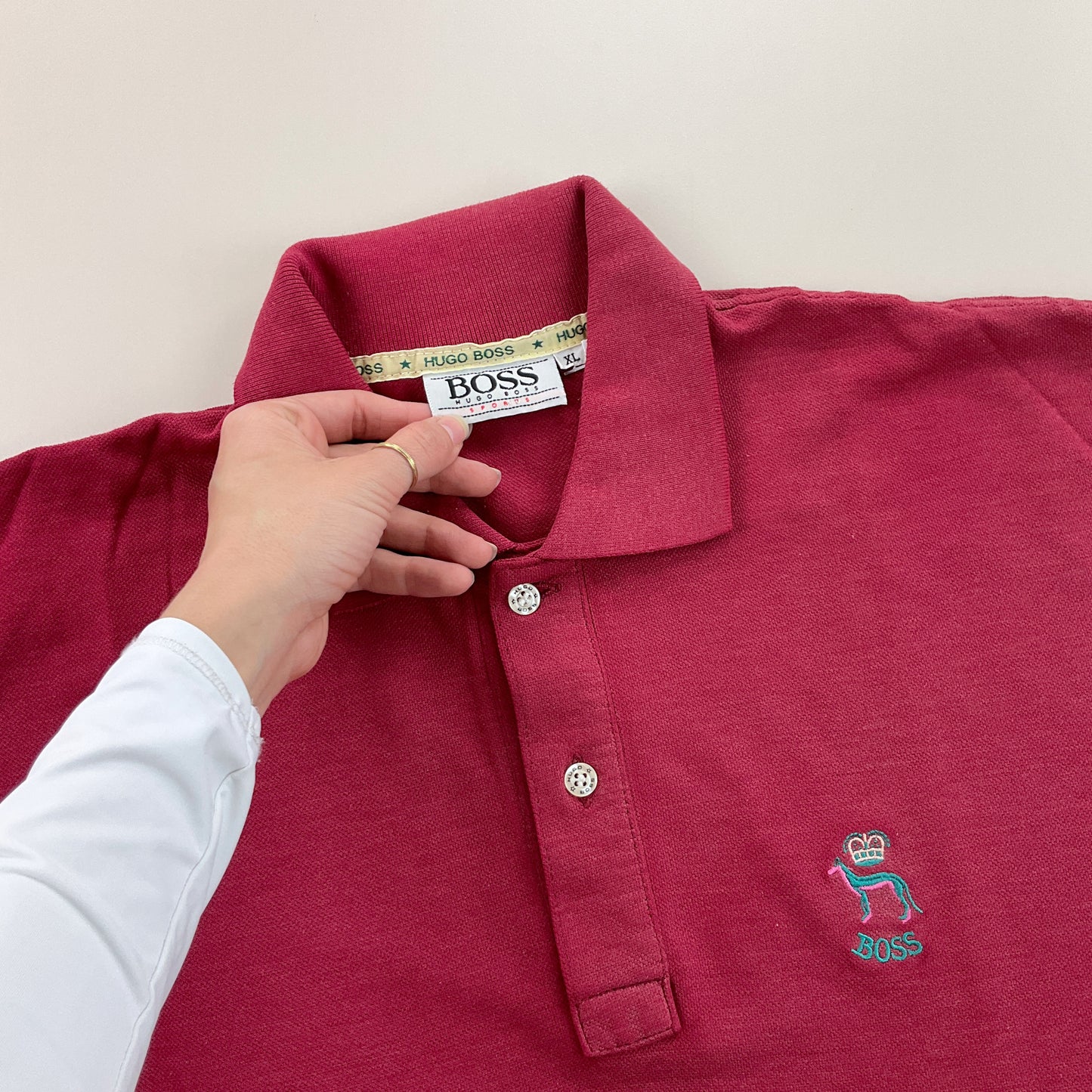 Hugo Boss 90s Polo Shirt - XL-HUGO BOSS-olesstore-vintage-secondhand-shop-austria-österreich