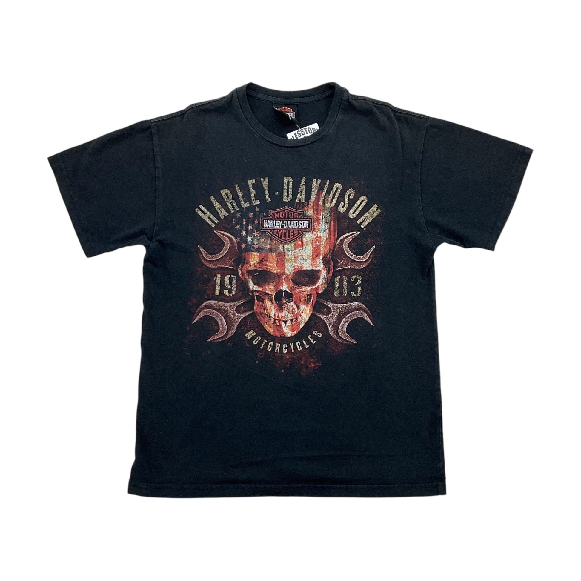 Harley Davidson bedrucktes T-Shirt - Medium-HARLEY DAVIDSON-olesstore-vintage-secondhand-shop-austria-österreich
