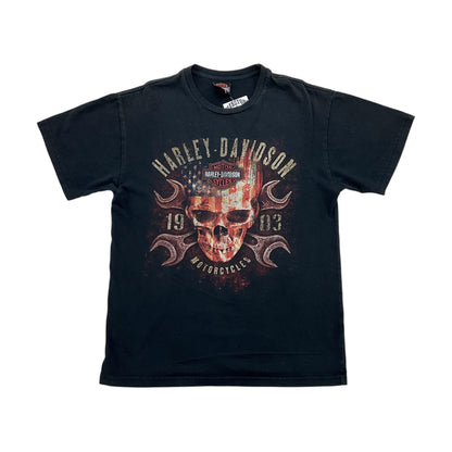 Harley Davidson bedrucktes T-Shirt - Medium-HARLEY DAVIDSON-olesstore-vintage-secondhand-shop-austria-österreich