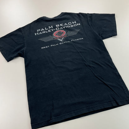 Harley Davidson bedrucktes T-Shirt - Medium-HARLEY DAVIDSON-olesstore-vintage-secondhand-shop-austria-österreich