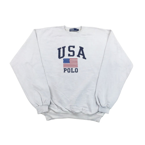 Ralph Lauren 90s USA Polo Sweatshirt - XL-RALPH LAUREN-olesstore-vintage-secondhand-shop-austria-österreich