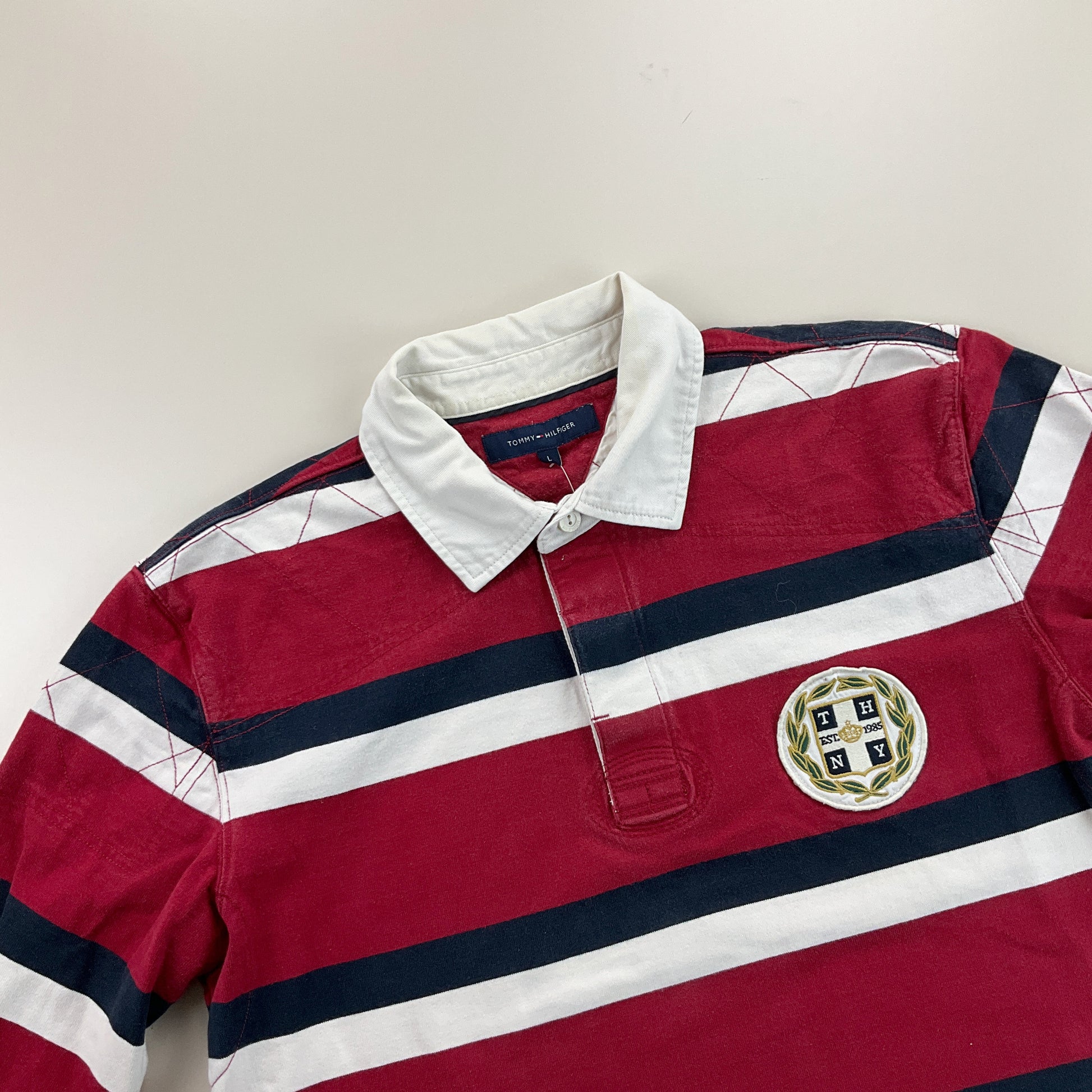 Tommy Hilfiger Rugby Jersey - Large-TOMMY HILFIGER-olesstore-vintage-secondhand-shop-austria-österreich