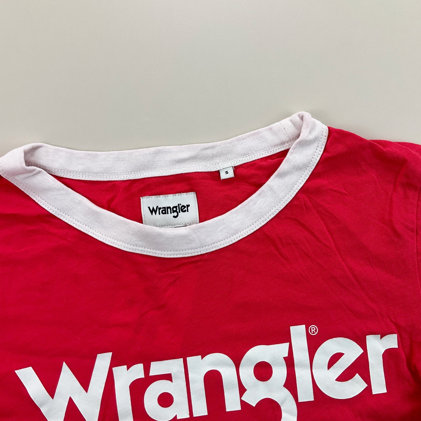 Wrangler Spellout T-Shirt - Damen/S-WRANGLER-olesstore-vintage-secondhand-shop-austria-österreich