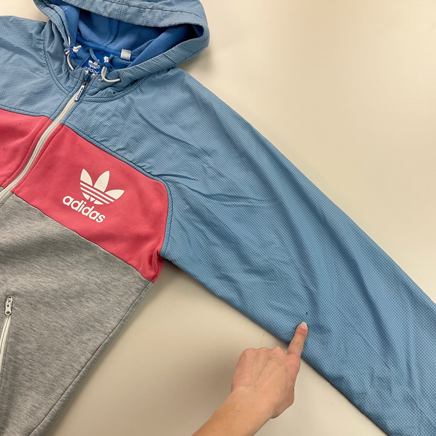 Adidas 1/4 Zip Hoodie - Large-ADIDAS-olesstore-vintage-secondhand-shop-austria-österreich
