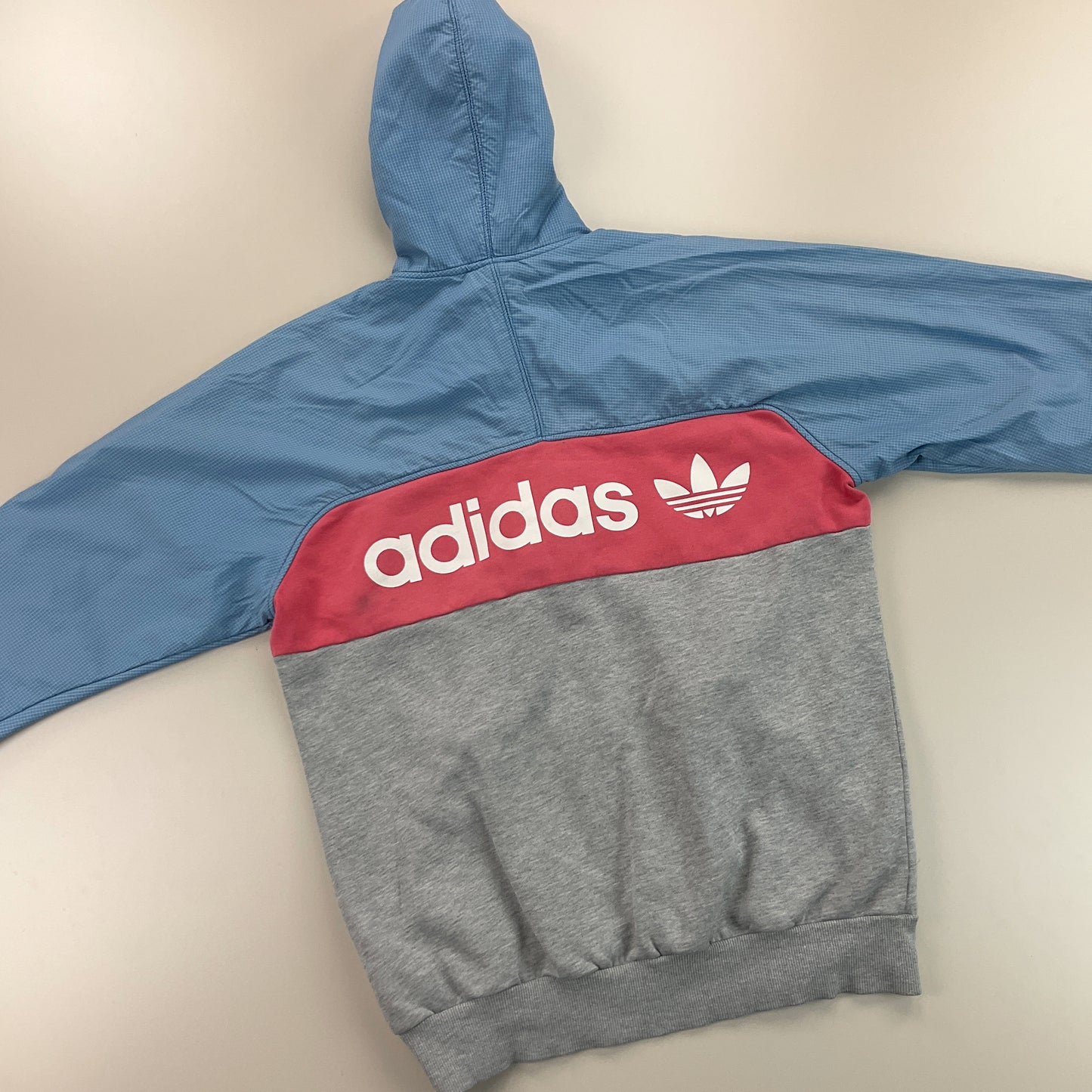 Adidas 1/4 Zip Hoodie - Large-ADIDAS-olesstore-vintage-secondhand-shop-austria-österreich