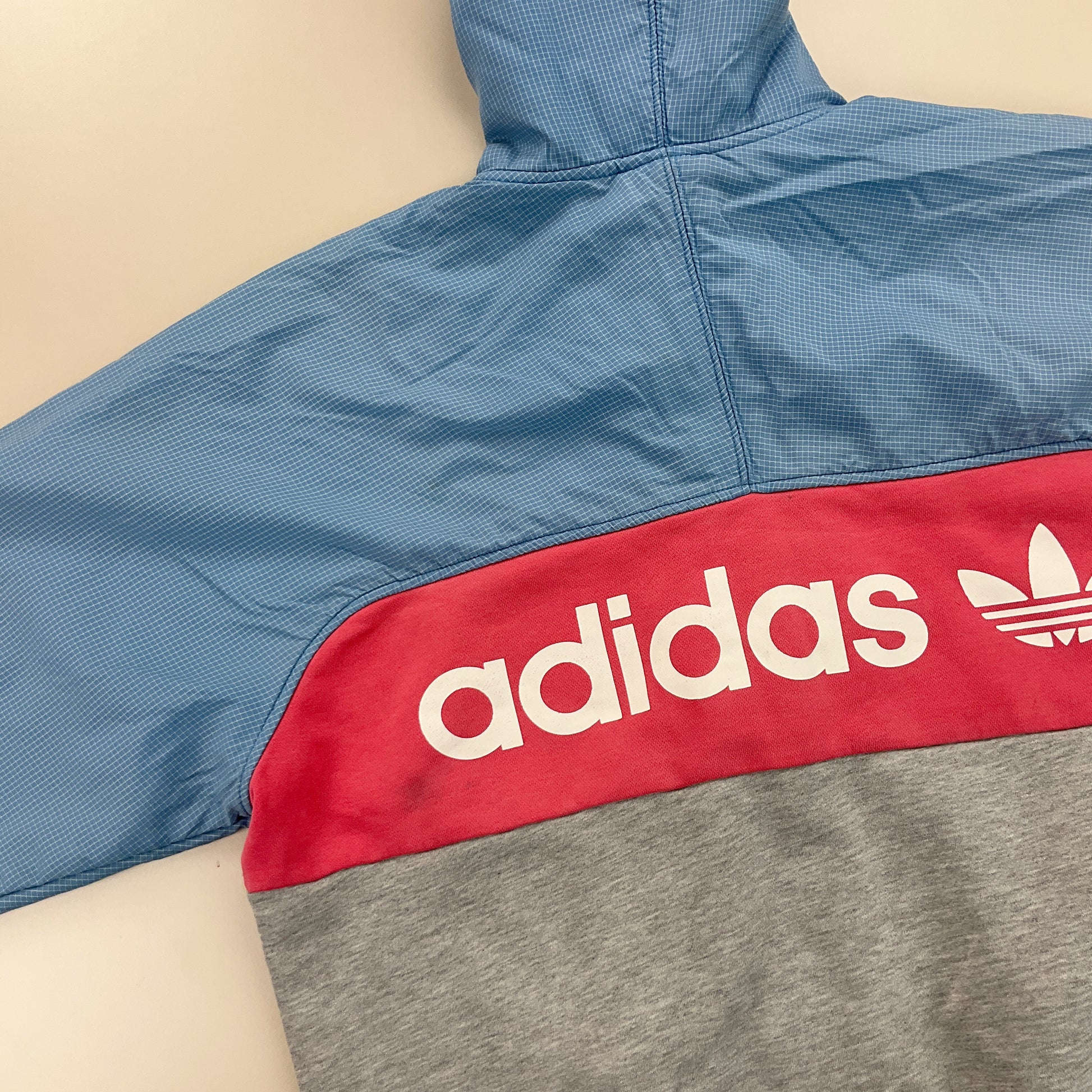 Adidas 1/4 Zip Hoodie - Large-ADIDAS-olesstore-vintage-secondhand-shop-austria-österreich
