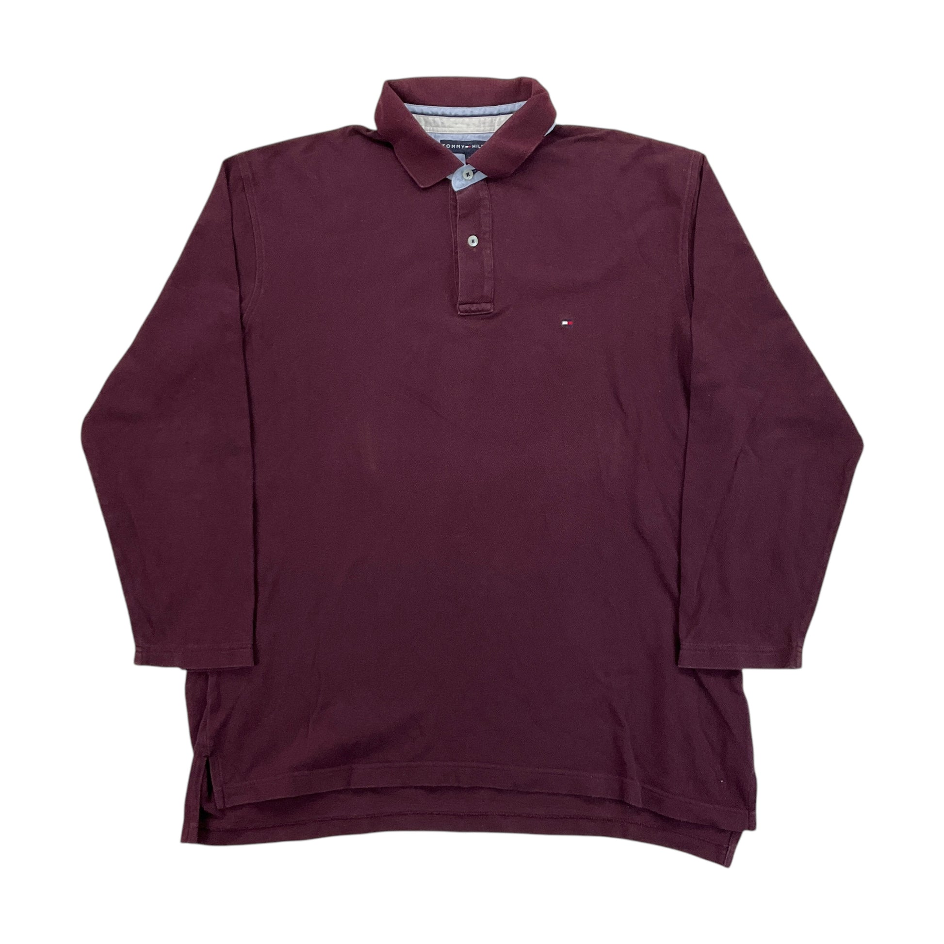 Tommy Hilfiger langarm Polo Shirt - XL-TOMMY HILFIGER-olesstore-vintage-secondhand-shop-austria-österreich