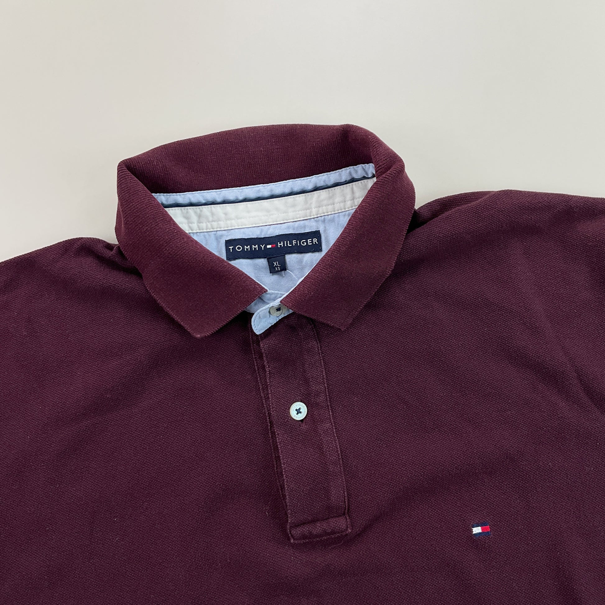 Tommy Hilfiger langarm Polo Shirt - XL-TOMMY HILFIGER-olesstore-vintage-secondhand-shop-austria-österreich