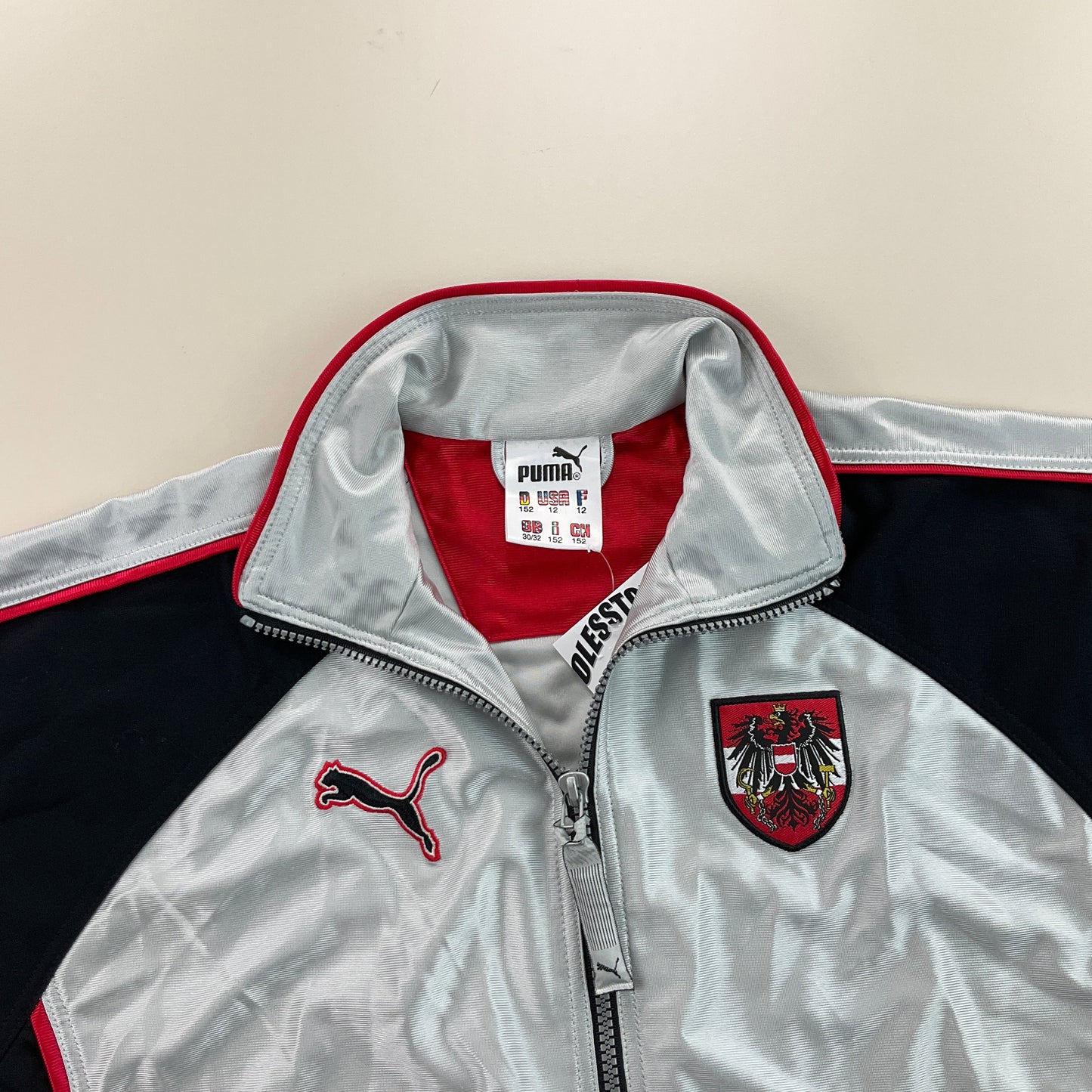 Puma Österreich 1998 Sport Jacke - Kinder/152-PUMA-olesstore-vintage-secondhand-shop-austria-österreich