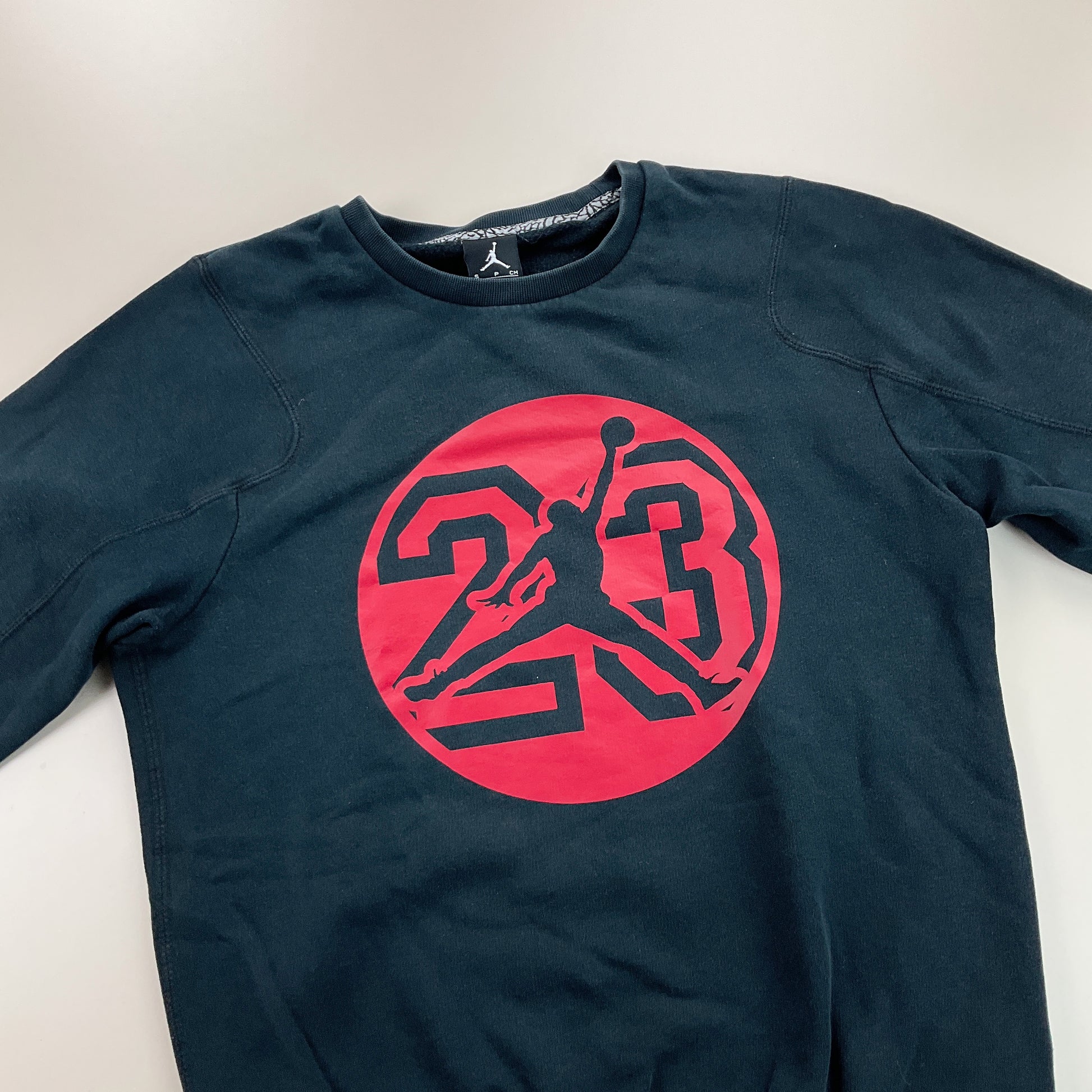 Air Jordan bedrucktes Sweatshirt - Small-JORDAN-olesstore-vintage-secondhand-shop-austria-österreich