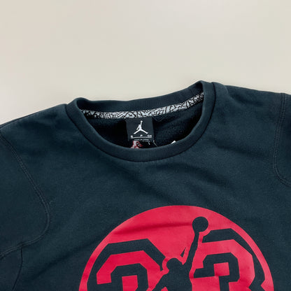 Air Jordan bedrucktes Sweatshirt - Small-JORDAN-olesstore-vintage-secondhand-shop-austria-österreich