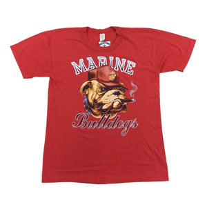 Marine Bulldogs 1989 T-Shirt - XL-Tee Swing-olesstore-vintage-secondhand-shop-austria-österreich