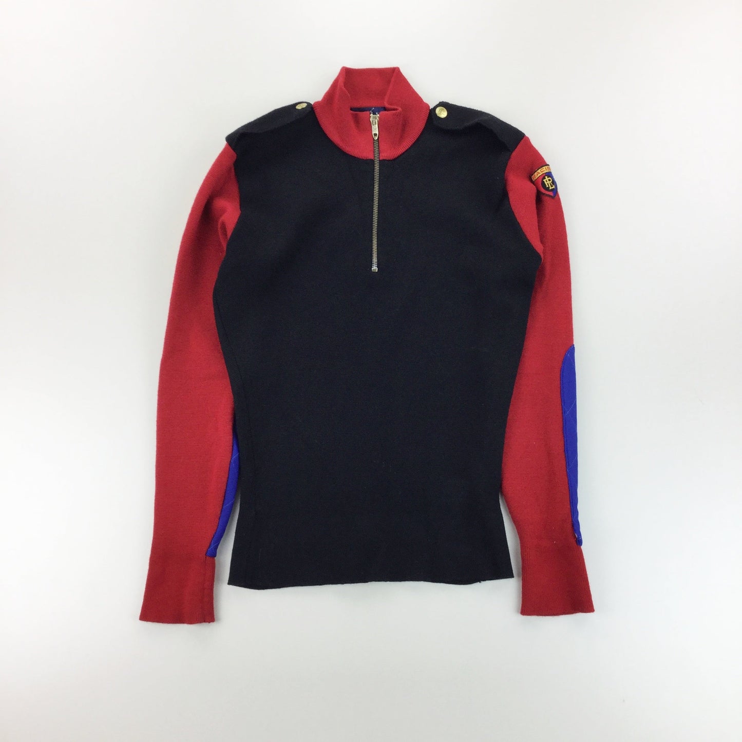 Ralph Lauren 90s Racing 1/4 Zip Sweatshirt - Women/M-olesstore-vintage-secondhand-shop-austria-österreich