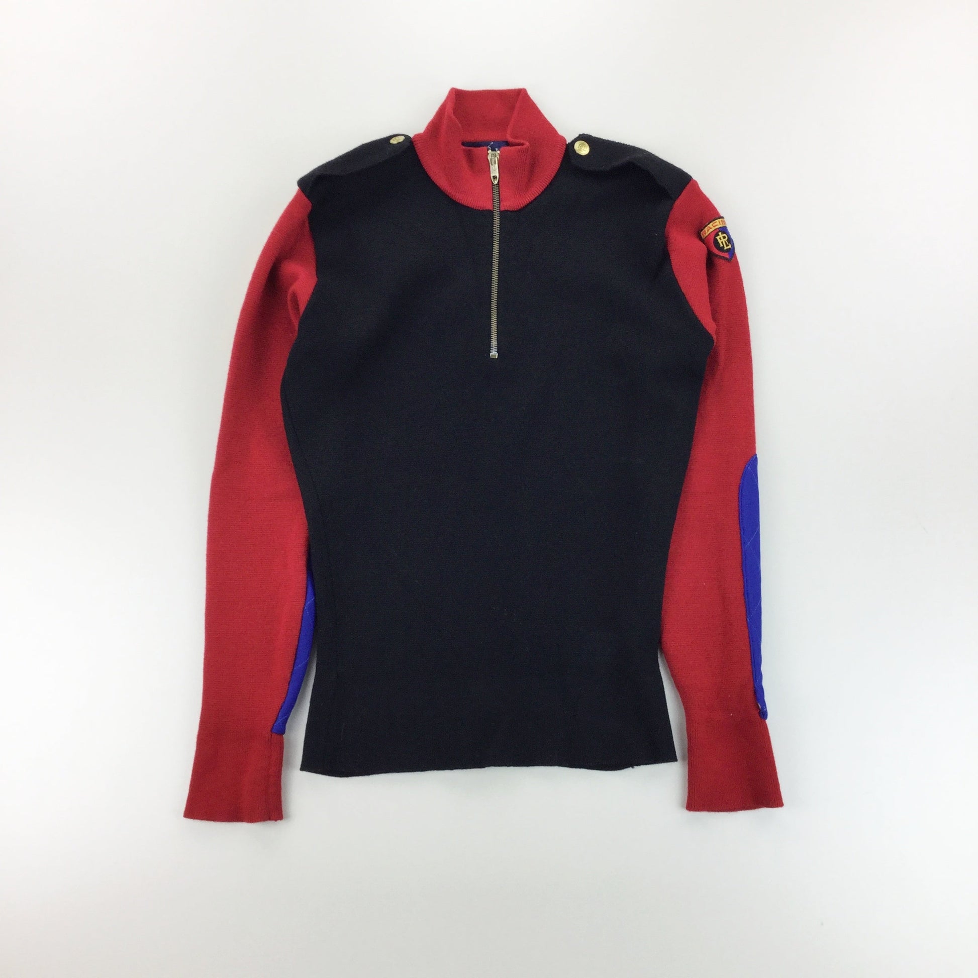 Ralph Lauren 90s Racing 1/4 Zip Sweatshirt - Women/M-olesstore-vintage-secondhand-shop-austria-österreich