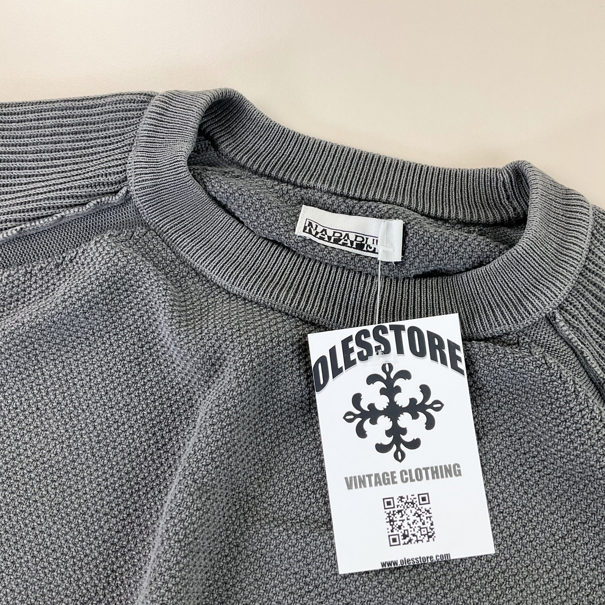 Napapijri Basic Sweatshirt - Medium-NAPAPIJRI-olesstore-vintage-secondhand-shop-austria-österreich