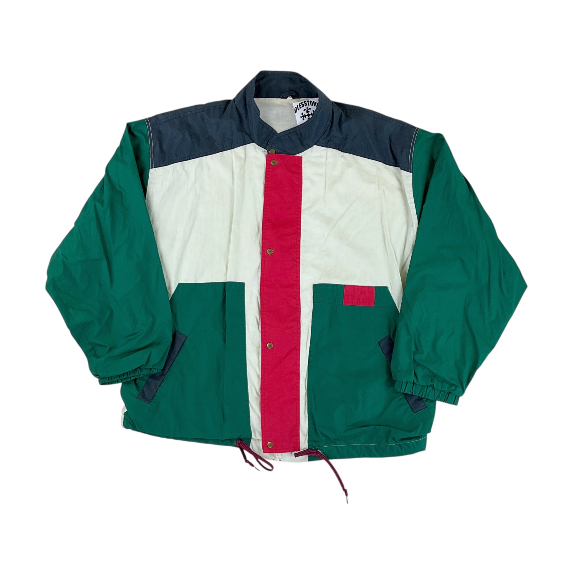 Retro 80s Pattern Jacke - Medium-Silvy-olesstore-vintage-secondhand-shop-austria-österreich