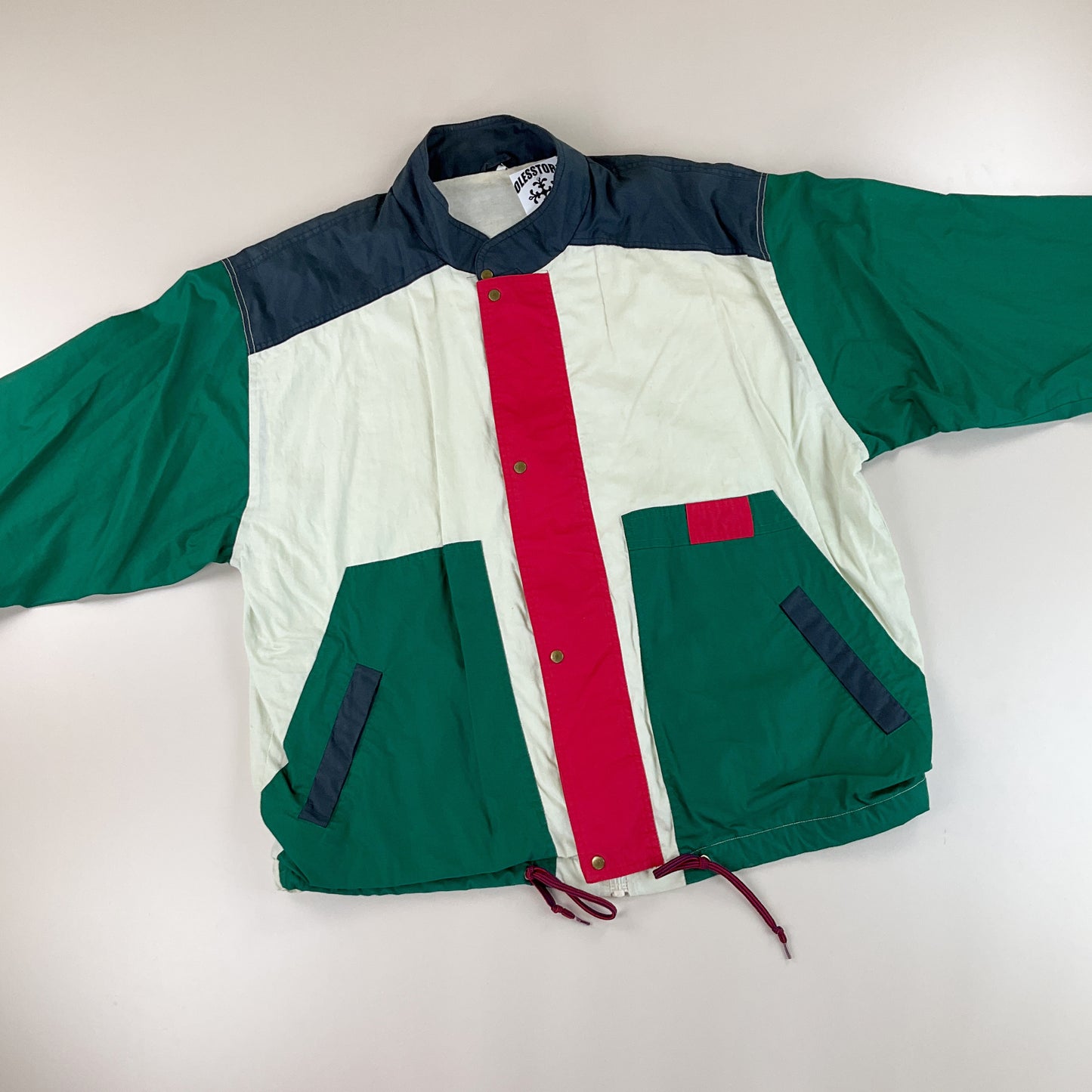 Retro 80s Pattern Jacke - Medium-Silvy-olesstore-vintage-secondhand-shop-austria-österreich