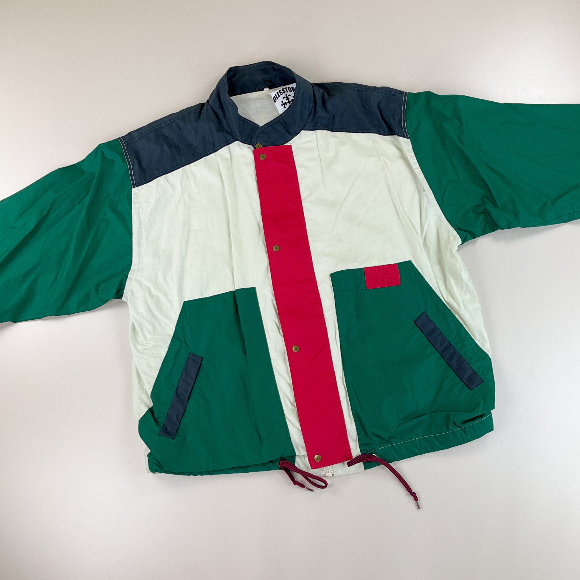 Retro 80s Pattern Jacke - Medium-Silvy-olesstore-vintage-secondhand-shop-austria-österreich