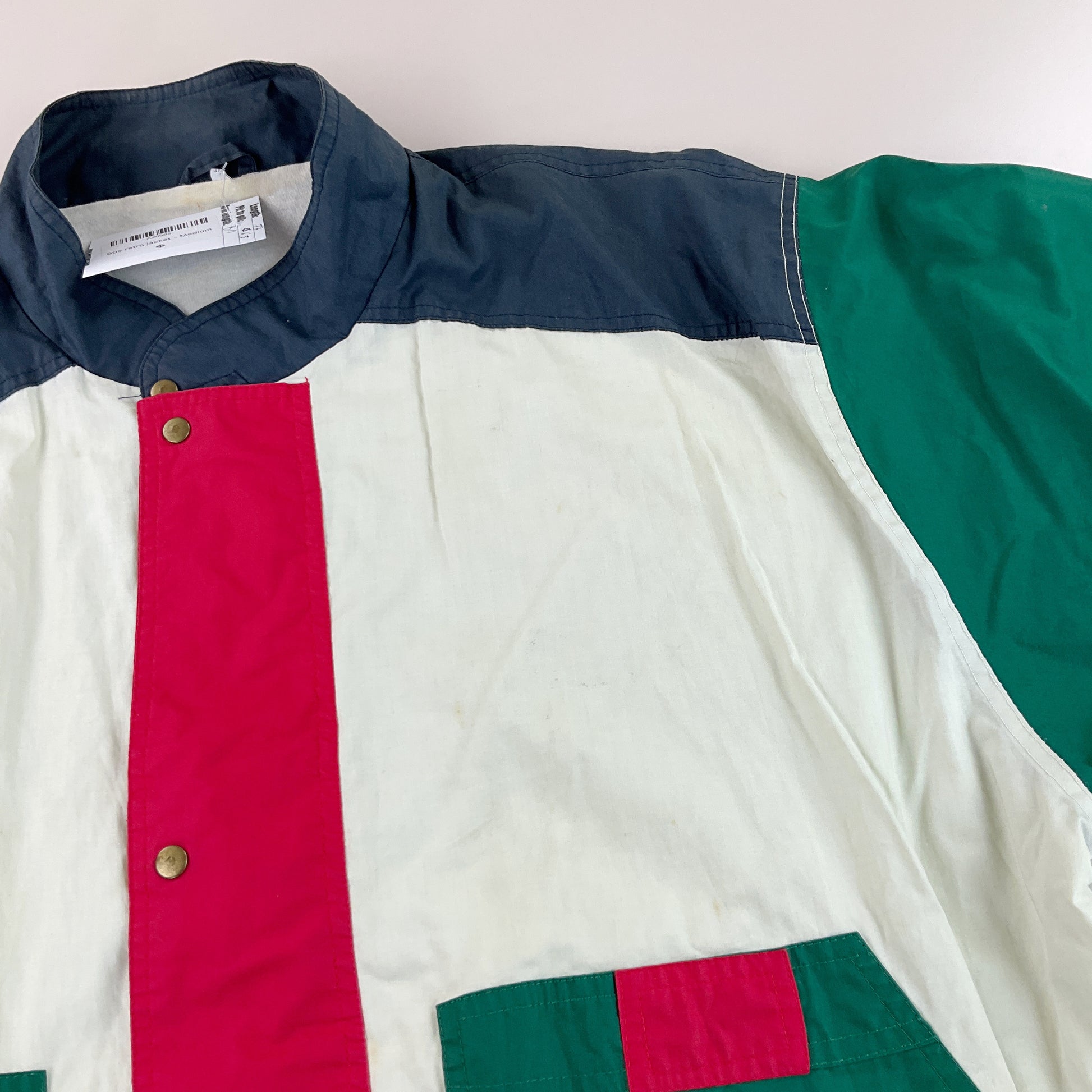 Retro 80s Pattern Jacke - Medium-Silvy-olesstore-vintage-secondhand-shop-austria-österreich