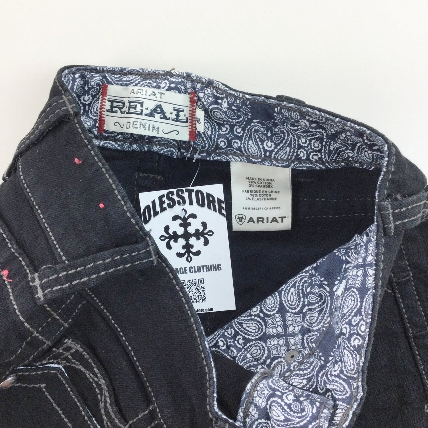 Ariat Real Deadstock 10011684 Denim Jeans - 26L-ARIAT REAL-olesstore-vintage-secondhand-shop-austria-österreich
