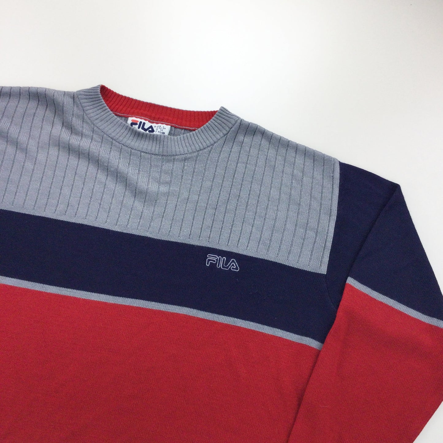 Fila 90s Knit Sweatshirt - Large-FILA-olesstore-vintage-secondhand-shop-austria-österreich