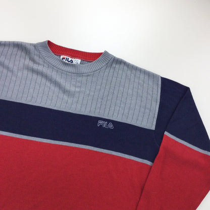Fila 90s Knit Sweatshirt - Large-FILA-olesstore-vintage-secondhand-shop-austria-österreich