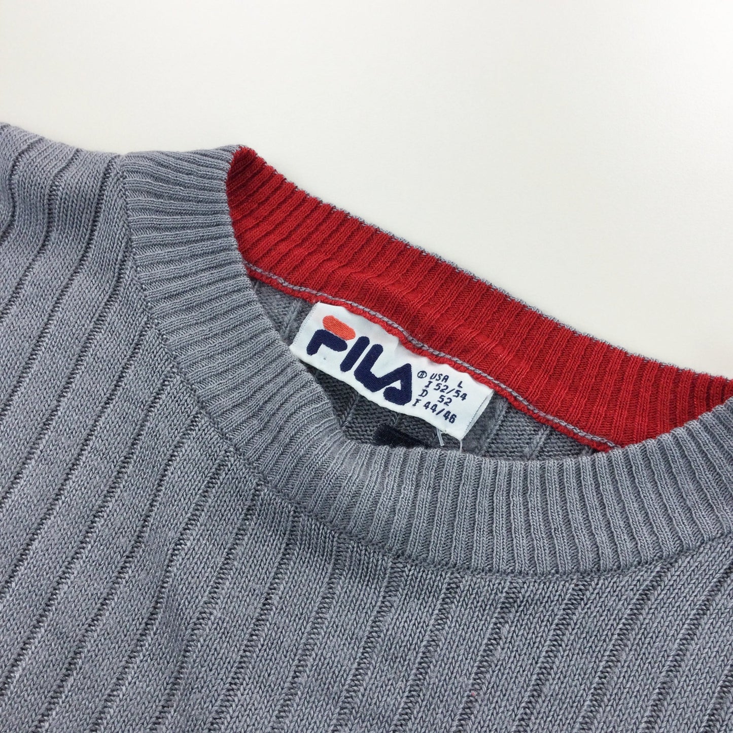 Fila 90s Knit Sweatshirt - Large-FILA-olesstore-vintage-secondhand-shop-austria-österreich