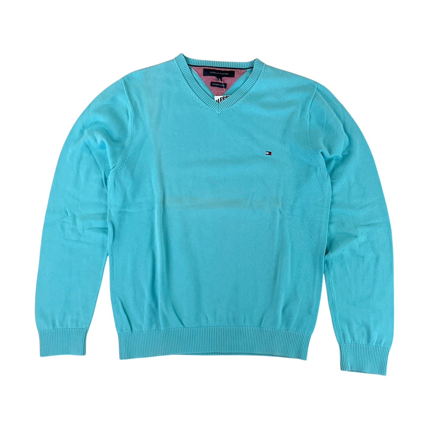 Tommy Hilfiger Türkies Basic Sweatshirt - Medium-TOMMY HILFIGER-olesstore-vintage-secondhand-shop-austria-österreich