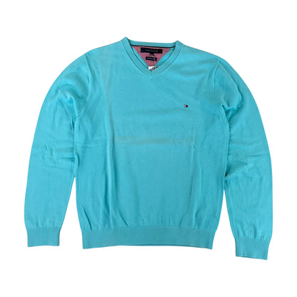 Tommy Hilfiger Türkies Basic Sweatshirt - Medium-TOMMY HILFIGER-olesstore-vintage-secondhand-shop-austria-österreich